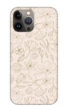 Load image into Gallery viewer, Gold Magnolia Pattern - Phone Case