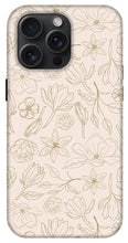 Load image into Gallery viewer, Gold Magnolia Pattern - Phone Case