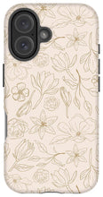 Load image into Gallery viewer, Gold Magnolia Pattern - Phone Case