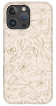 Load image into Gallery viewer, Gold Magnolia Pattern - Phone Case