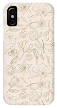 Load image into Gallery viewer, Gold Magnolia Pattern - Phone Case