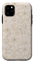 Load image into Gallery viewer, Gold Magnolia Pattern - Phone Case