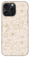 Load image into Gallery viewer, Gold Magnolia Pattern - Phone Case