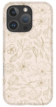 Load image into Gallery viewer, Gold Magnolia Pattern - Phone Case