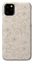 Load image into Gallery viewer, Gold Magnolia Pattern - Phone Case