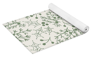 Green Christmas Branch - Yoga Mat