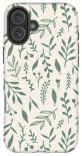 Load image into Gallery viewer, Green Falling Leaves Pattern - Phone Case