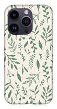 Load image into Gallery viewer, Green Falling Leaves Pattern - Phone Case