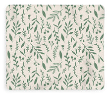 Load image into Gallery viewer, Green Falling Leaves Pattern - Blanket
