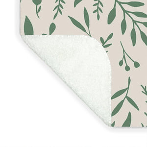 Green Falling Leaves Pattern - Blanket