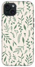 Load image into Gallery viewer, Green Falling Leaves Pattern - Phone Case