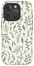 Load image into Gallery viewer, Green Falling Leaves Pattern - Phone Case