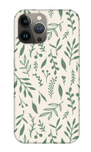 Load image into Gallery viewer, Green Falling Leaves Pattern - Phone Case