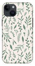 Load image into Gallery viewer, Green Falling Leaves Pattern - Phone Case