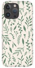 Load image into Gallery viewer, Green Falling Leaves Pattern - Phone Case