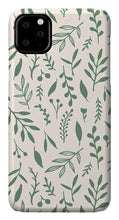 Load image into Gallery viewer, Green Falling Leaves Pattern - Phone Case
