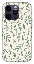 Load image into Gallery viewer, Green Falling Leaves Pattern - Phone Case