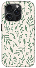 Load image into Gallery viewer, Green Falling Leaves Pattern - Phone Case