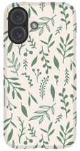 Load image into Gallery viewer, Green Falling Leaves Pattern - Phone Case