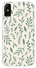 Load image into Gallery viewer, Green Falling Leaves Pattern - Phone Case