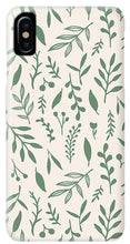 Load image into Gallery viewer, Green Falling Leaves Pattern - Phone Case
