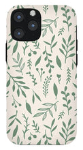 Load image into Gallery viewer, Green Falling Leaves Pattern - Phone Case