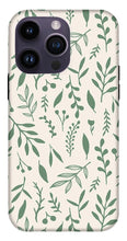 Load image into Gallery viewer, Green Falling Leaves Pattern - Phone Case
