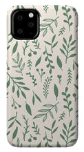 Load image into Gallery viewer, Green Falling Leaves Pattern - Phone Case