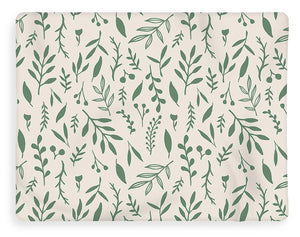 Green Falling Leaves Pattern - Blanket