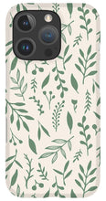 Load image into Gallery viewer, Green Falling Leaves Pattern - Phone Case