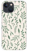 Load image into Gallery viewer, Green Falling Leaves Pattern - Phone Case