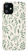 Load image into Gallery viewer, Green Falling Leaves Pattern - Phone Case