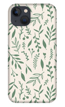 Load image into Gallery viewer, Green Falling Leaves Pattern - Phone Case