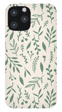 Load image into Gallery viewer, Green Falling Leaves Pattern - Phone Case