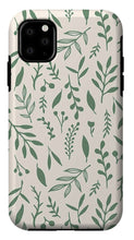 Load image into Gallery viewer, Green Falling Leaves Pattern - Phone Case