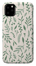 Load image into Gallery viewer, Green Falling Leaves Pattern - Phone Case