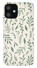 Load image into Gallery viewer, Green Falling Leaves Pattern - Phone Case
