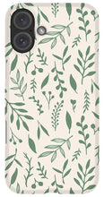 Load image into Gallery viewer, Green Falling Leaves Pattern - Phone Case