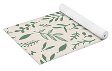 Load image into Gallery viewer, Green Falling Leaves Pattern - Yoga Mat