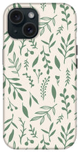 Load image into Gallery viewer, Green Falling Leaves Pattern - Phone Case