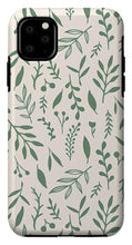 Load image into Gallery viewer, Green Falling Leaves Pattern - Phone Case