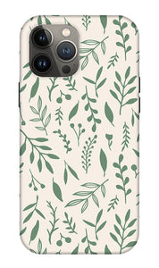 Green Falling Leaves Pattern - Phone Case
