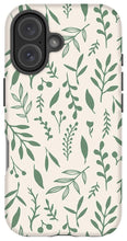 Load image into Gallery viewer, Green Falling Leaves Pattern - Phone Case