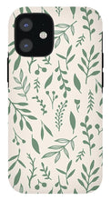 Load image into Gallery viewer, Green Falling Leaves Pattern - Phone Case