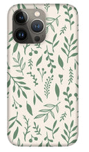Load image into Gallery viewer, Green Falling Leaves Pattern - Phone Case