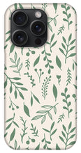 Load image into Gallery viewer, Green Falling Leaves Pattern - Phone Case