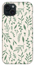 Load image into Gallery viewer, Green Falling Leaves Pattern - Phone Case
