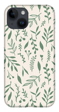 Load image into Gallery viewer, Green Falling Leaves Pattern - Phone Case