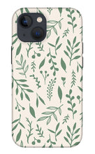 Load image into Gallery viewer, Green Falling Leaves Pattern - Phone Case