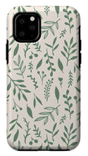 Load image into Gallery viewer, Green Falling Leaves Pattern - Phone Case